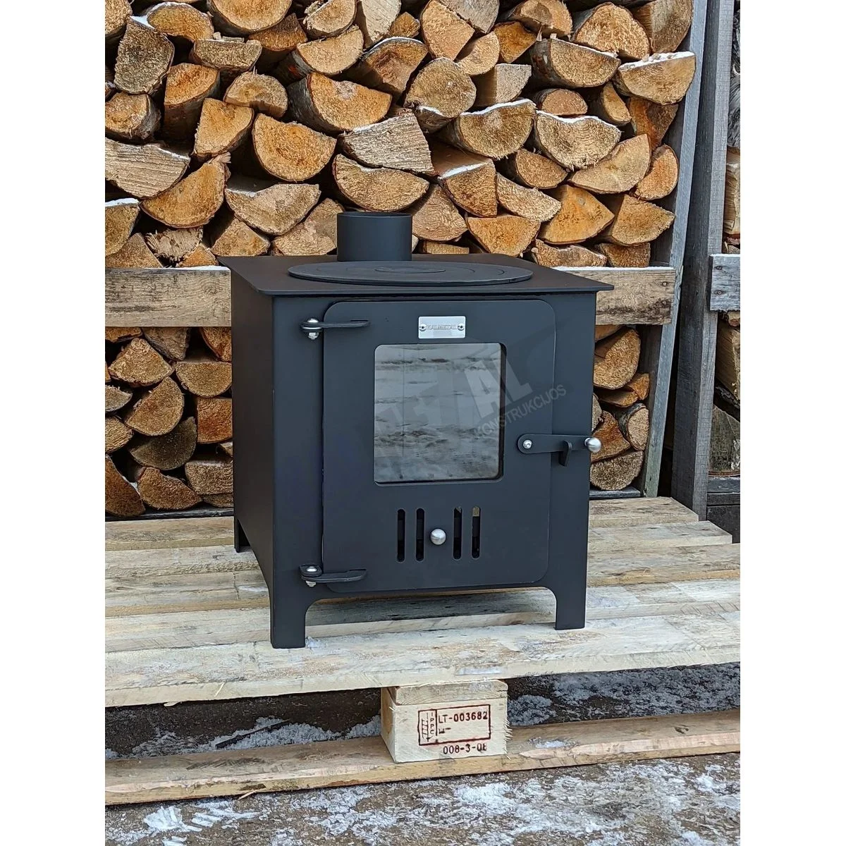Ahi-kamin 8kW šamottkividega ja pliidiplaatidega – pilt 3