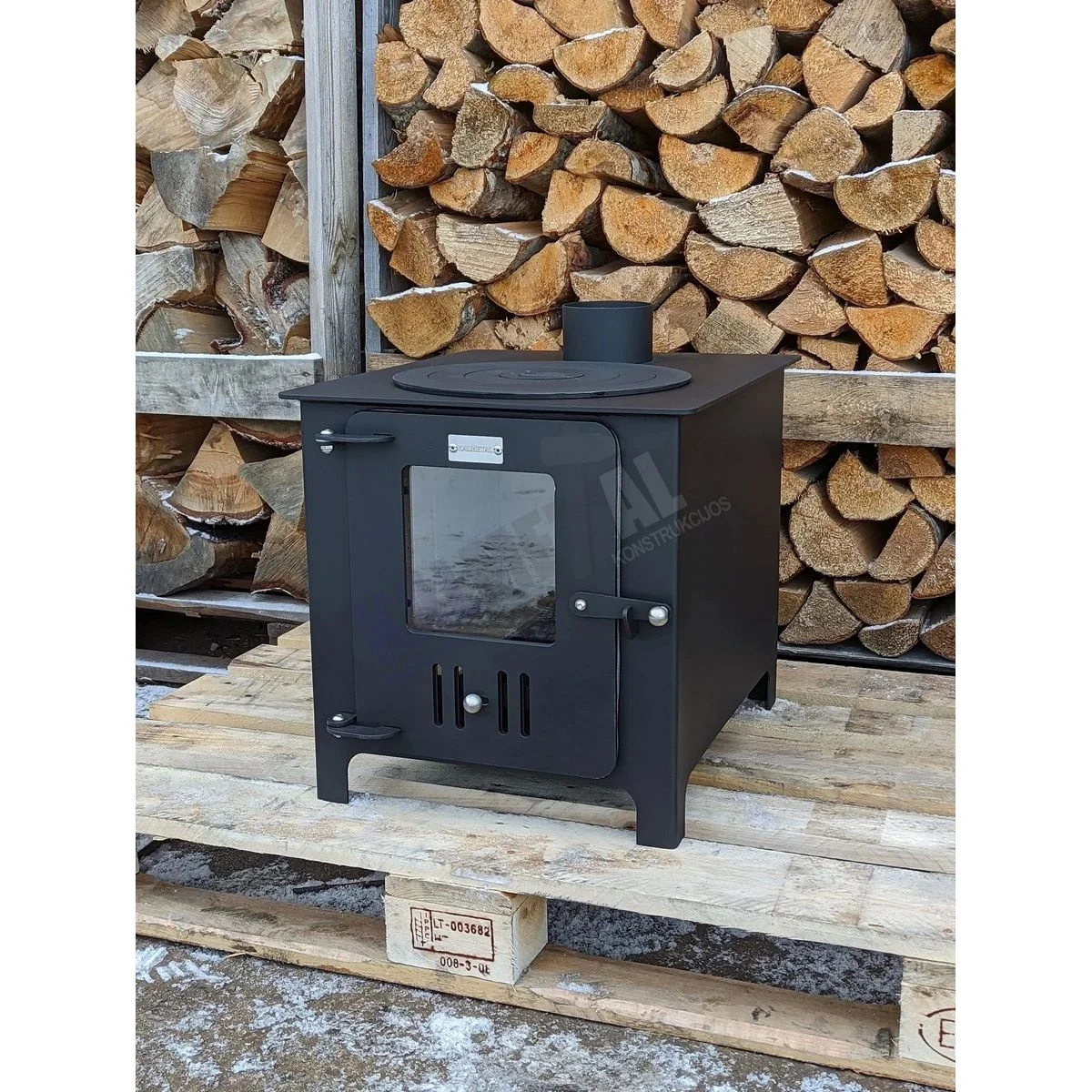 Ahi-kamin 8kW šamottkividega ja pliidiplaatidega – pilt 4