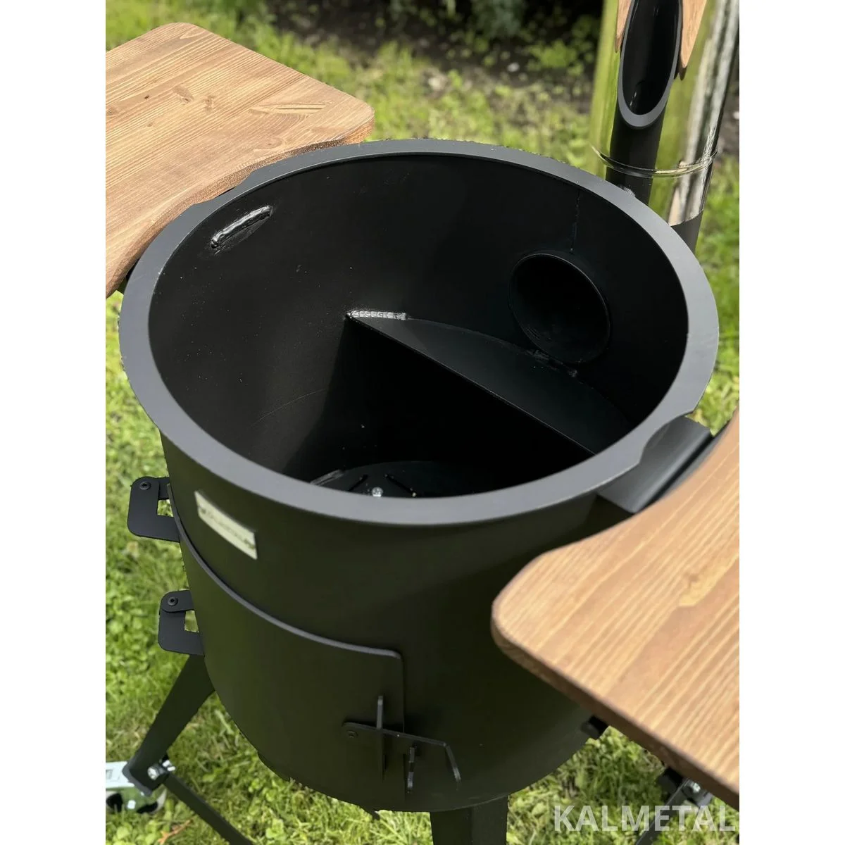 PREMIUM 8L kuni 22L 3MM pliit korstnaga, riiulitega, ratastega – pilt 6