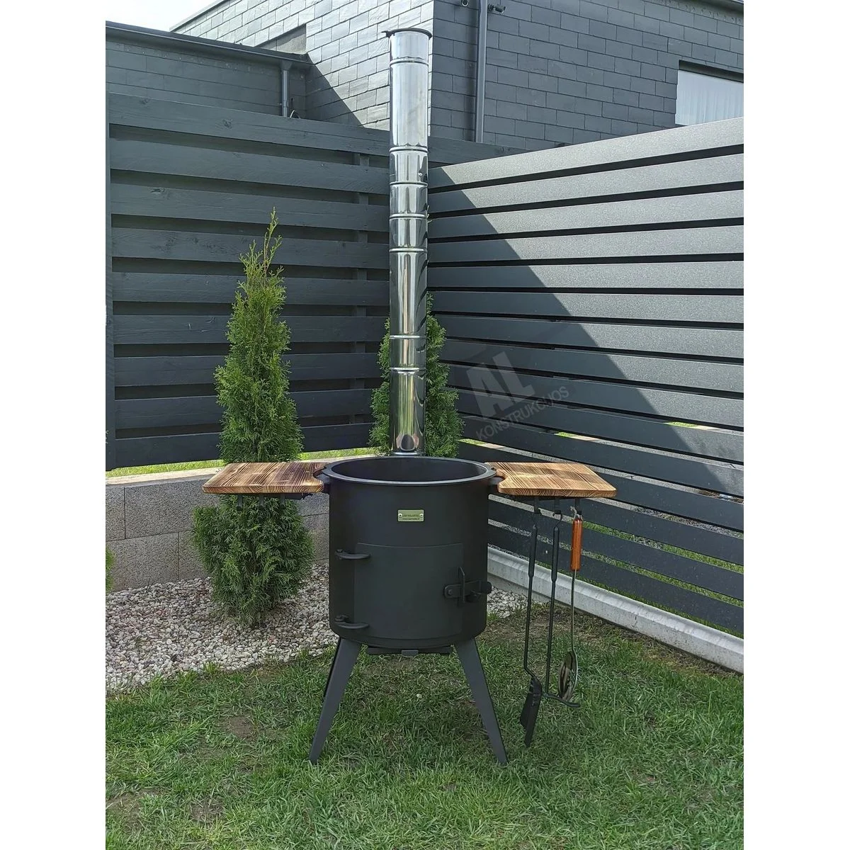 PREMIUM 8L kuni 22L 3MM pliit korstnaga, riiulitega – pilt 10