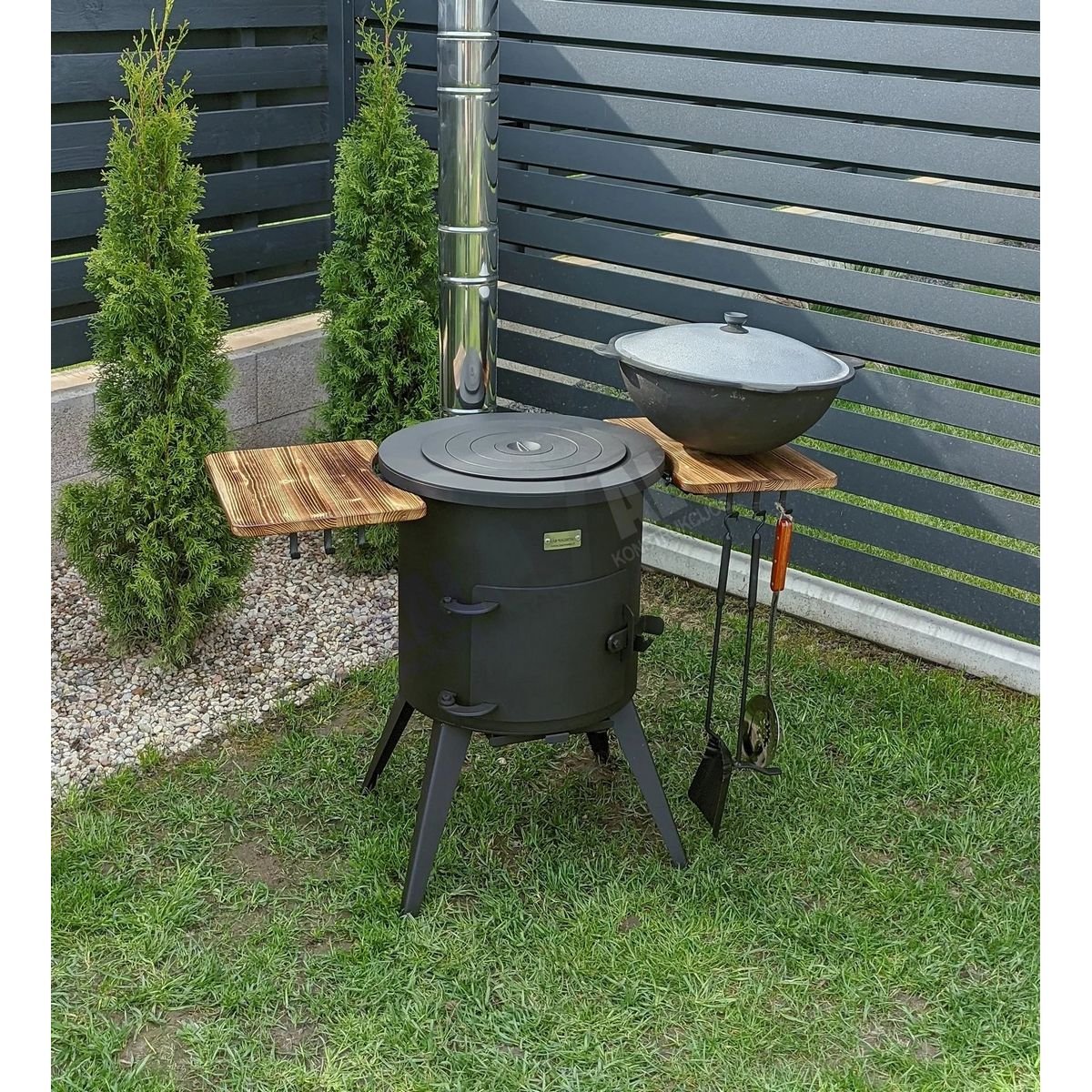 PREMIUM 8L kuni 22L 5MM pliit koos korstna ja riiulitega – pilt 2