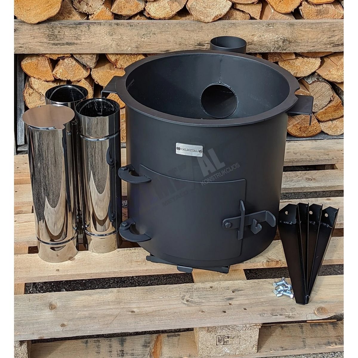 PREMIUM 8L kuni 22L 5MM pliit koos korstna ja riiulitega – pilt 7